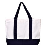 Canvas tote bag with zipper