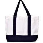 Canvas tote bag with zipper