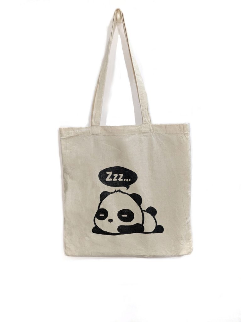 Cute Panda Cotton Fashionable Shopping Bag - No Plastic Shop