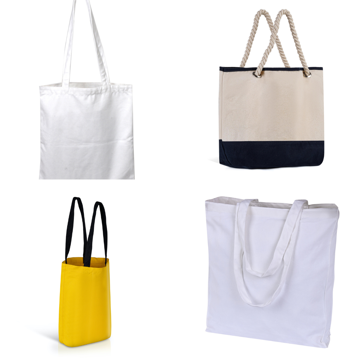 Canvas Bags Family Offer Set of 4 - No Plastic Shop