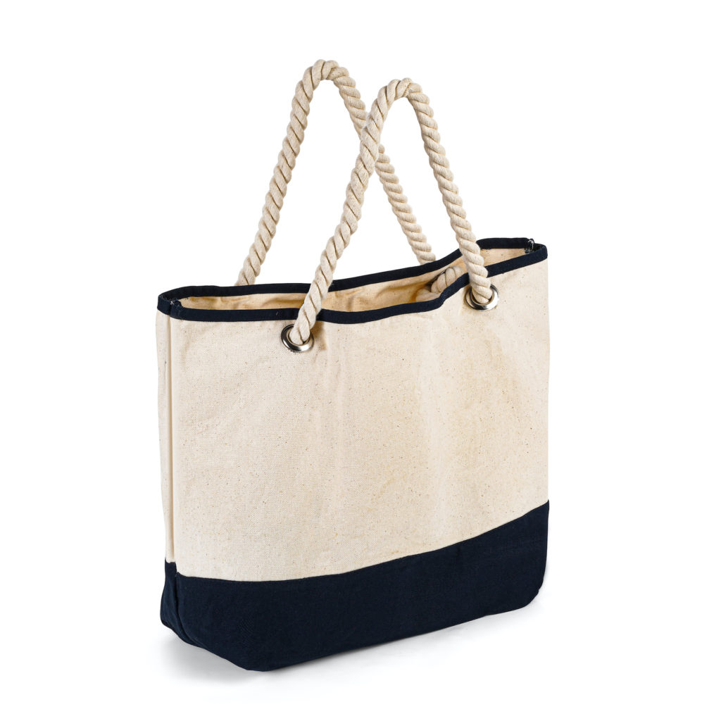 Cotton Tote Bag With Rope Handle 17"x15"x8" - No Plastic Shop