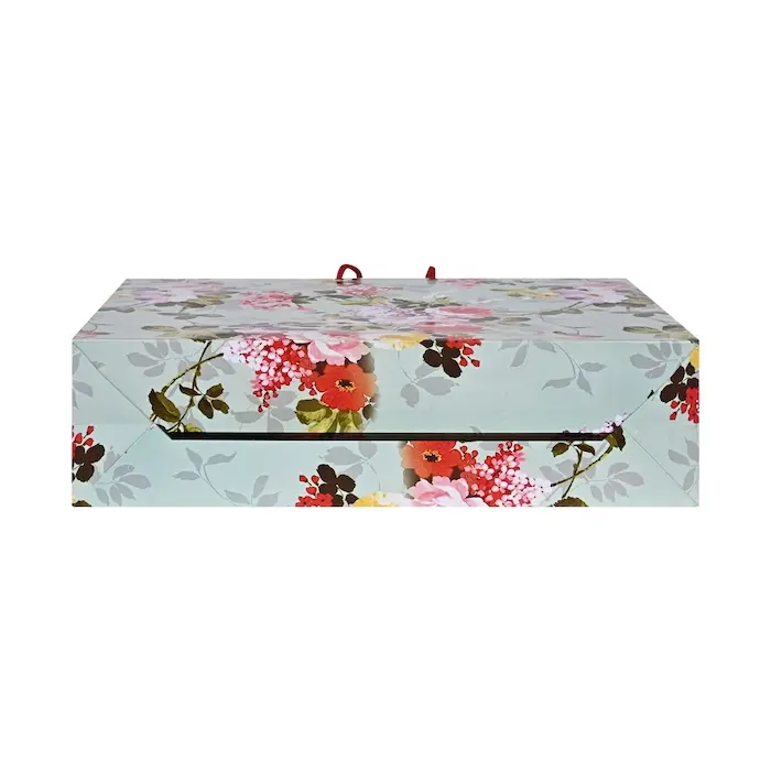 Floral Design Paper Gift Bag 18"x14"x5" Big Size 4 Flora Design Paper Bag Bottom