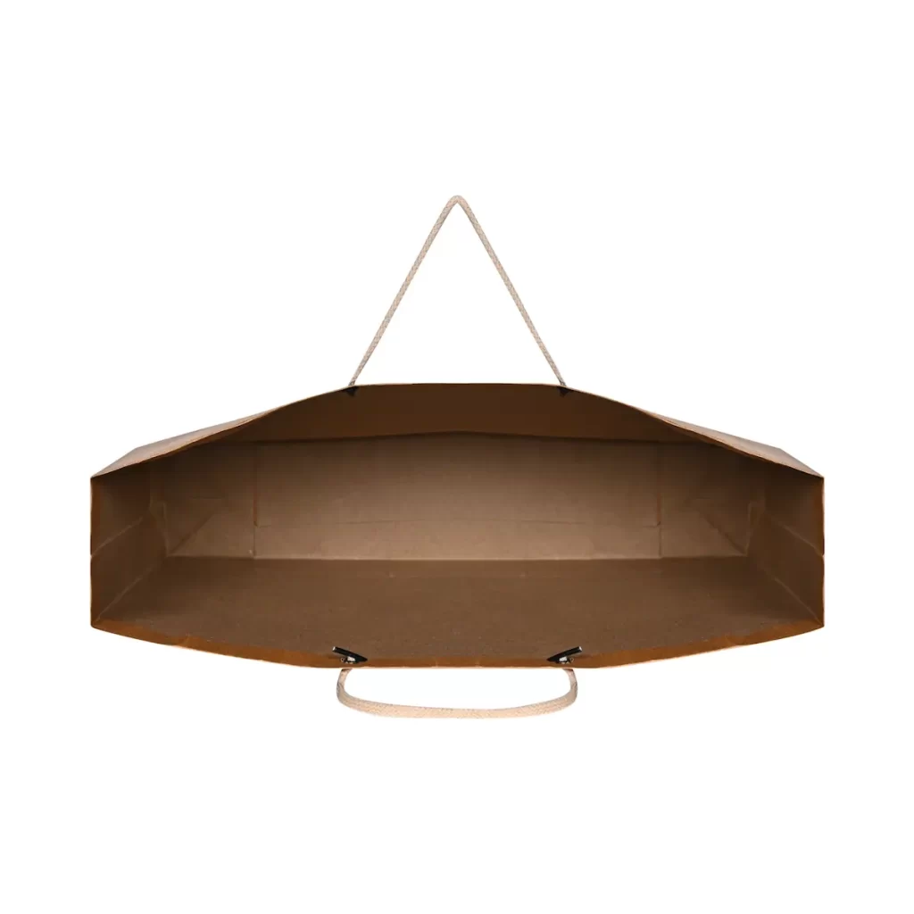 Kraft Paper Brown Bags (5 Count) 12"x9"x3" 10 Paper Bag Horizontal Inside