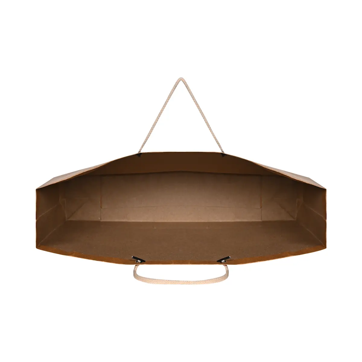 Kraft Paper Brown Bags (5 Count) 12"x9"x3" 4 Paper Bag Horizontal Inside