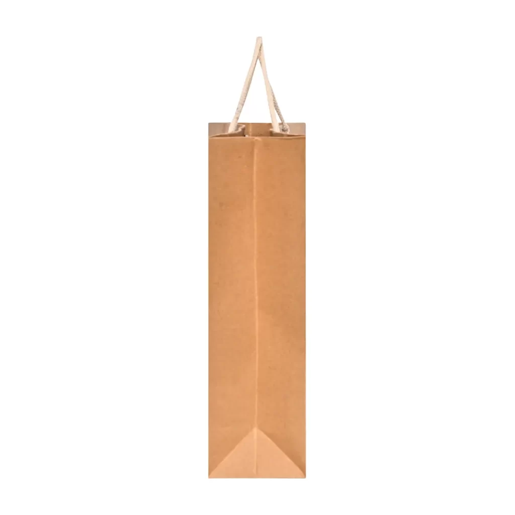 Kraft Paper Brown Bags (5 Count) 12"x9"x3" 8 Paper Bag Horizontal Side