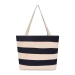 Premium Tote Bag Blue and White with Zipper