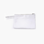 White Canvas Pouch with Zipper