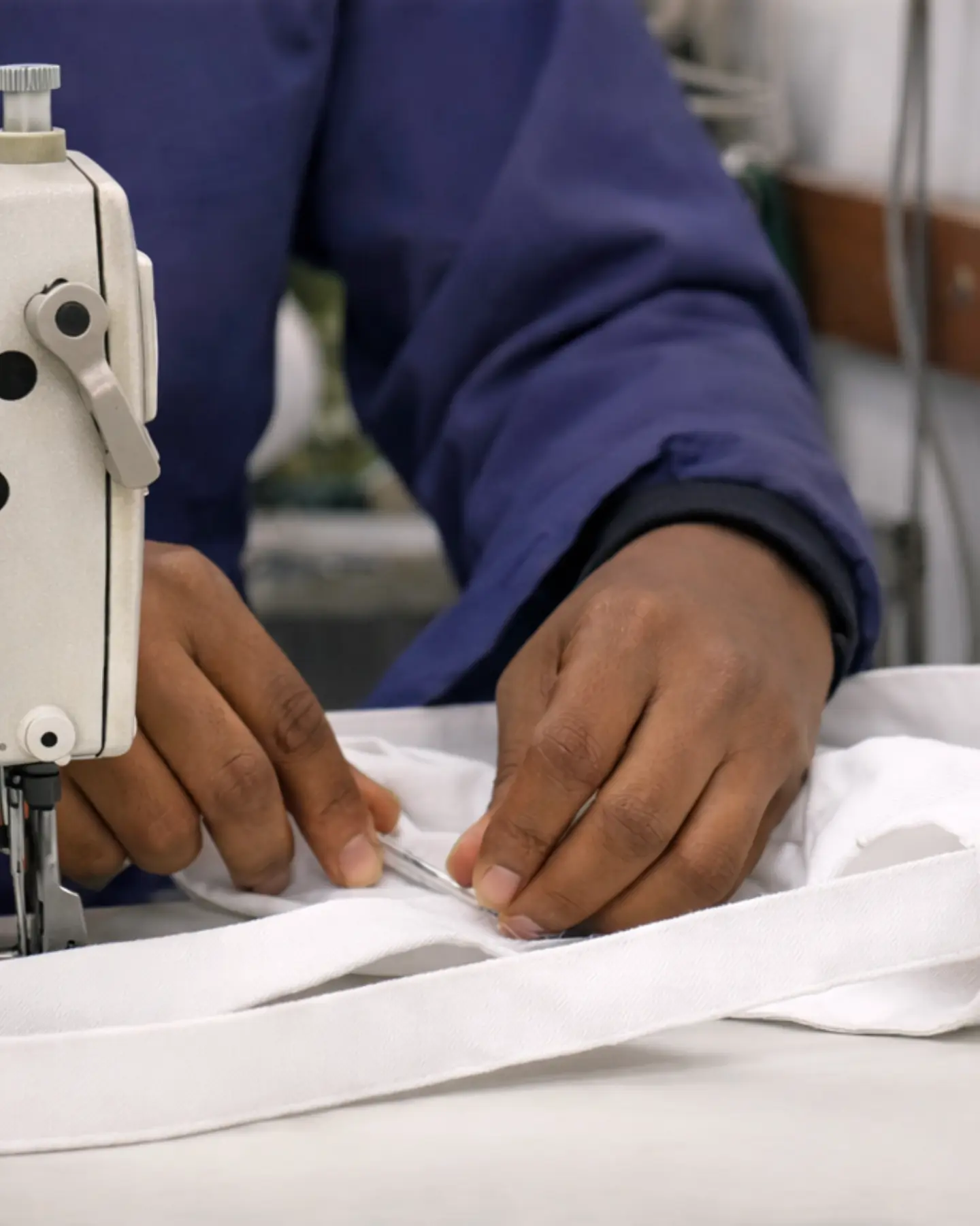 Cotton bag stitching process